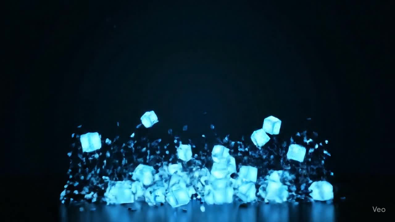 A floating sphere of data fragments disassembling into cubes.