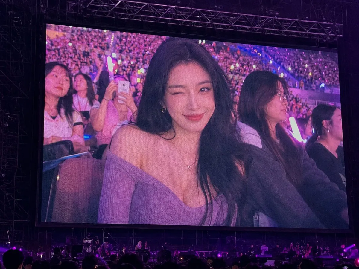 Caught on the Concert Jumbotron