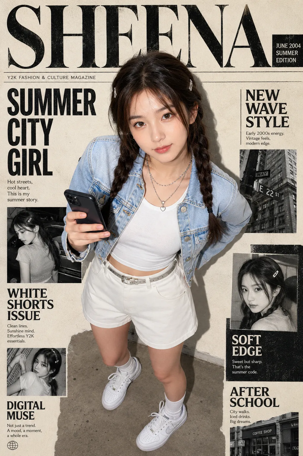 Y2K SHEENA Fashion Magazine Cover