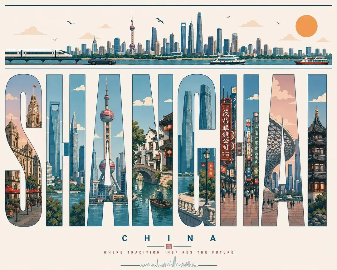 Giant Typographic City Travel Poster